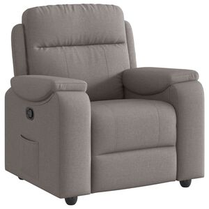 vidaXL Fotoliu rabatabil, gri taupe, material textil