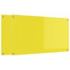 vidaXL Spate de bucătărie 2 pcs Galben 110 x 60 cm sticlă securizată