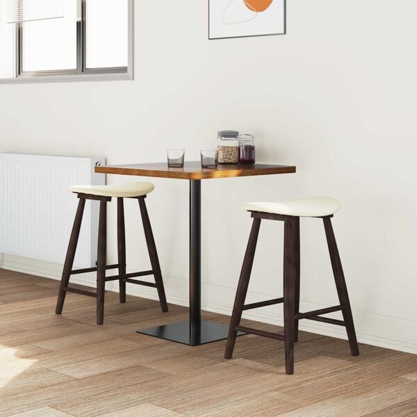 vidaXL Scaune de dining 2 pcs Maro deschis 46 x 37 x 63 cm