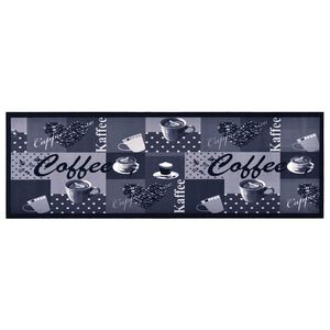 vidaXL Covoraș de bucătărie lavabil, albastru, model cafea, 60x180 cm