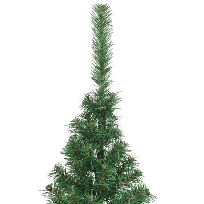 vidaXL Jumătate pom Crăciun artificial cu suport, verde, 180 cm, PVC