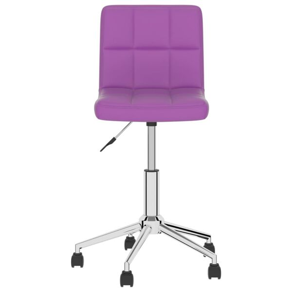 vidaXL Scaune de masă pivotante, 4 buc., violet, piele ecologică
