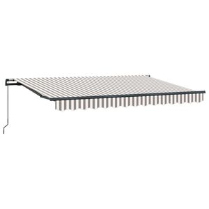 vidaXL Copertină retractabilă Gri deschis și alb. 3 x 2,5 m