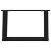 vidaXL Picioare pentru măsuță de cafea &icirc;n formă de U, 2 buc., negru, 50x(30-31) cm, oțel
