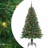 vidaXL Brad de Crăciun artificial Verde 150 cm PVC și Oțel și Plastic