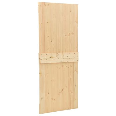 vidaXL Ușă glisantă cu set feronerie, 90x210 cm, lemn masiv de pin