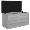 vidaXL Bancă de depozitare, gri sonoma, 82x42x45 cm, lemn prelucrat
