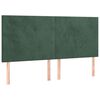 vidaXL Pat box spring cu saltea, verde &icirc;nchis, 180x200 cm, catifea