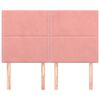 vidaXL Tăblie de pat roz 144x5x118/128 cm catifea