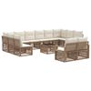 vidaXL Set de canapele pentru grădină 13 pcs Bej poliratan