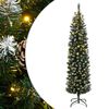 vidaXL Brad Crăciun artificial subțire cu 300 LED-uri, 210 cm