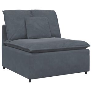 vidaXL Modul central canapea modulară cu perne gri &icirc;nchis 100 cm
