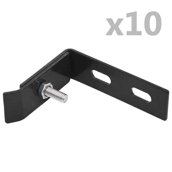 vidaXL Conector de colț de perete, 10 seturi, antracit