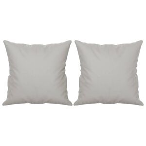 vidaXL Perne decorative, 2 buc., gri deschis, 40x40 cm, microfibră