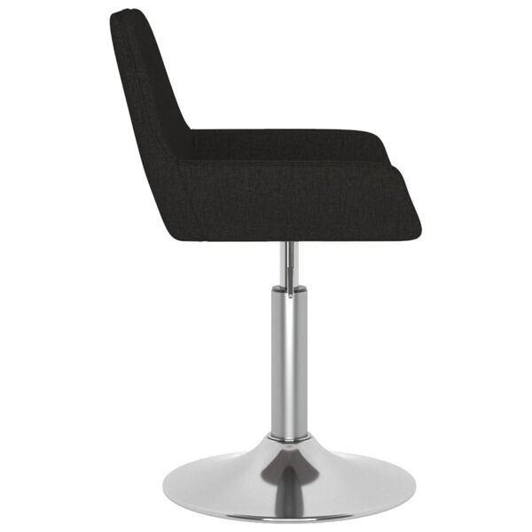 vidaXL Scaun de bar, negru, material textil