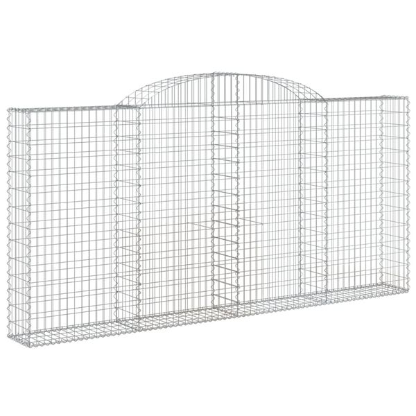 vidaXL Coșuri gabion arcuite 25 buc, 300x30x140/160cm, fier galvanizat