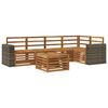 vidaXL Set de canapele de exterior 6 buc. natural Poliester