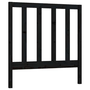 vidaXL Tăblie de pat, negru, 81x4x100 cm, lemn masiv de pin