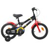 vidaXL Bicicletă pentru Copii 14 Inci pentru 3-5 ani Negru Roșu