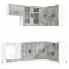 vidaXL Unitate de bucătărie LUCCA 8 pcs Gri Beton Lemn prelucrat