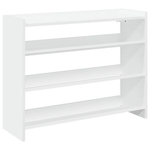 vidaXL Pantofar, alb, 80x25x62 cm, lemn prelucrat
