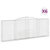 vidaXL Coșuri gabion arcuite 6 buc, 400x30x140/160 cm, fier galvanizat