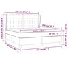 vidaXL Pat box spring cu saltea, gri, 160x200 cm, piele ecologică