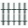 vidaXL Stâlpi de Gard Manual 44 pcs Verde 80 cm Oțel