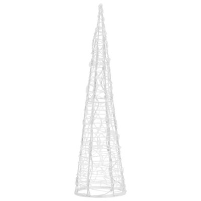 vidaXL Piramidă decorativă con de lumini cu LED alb cald 60 cm acril