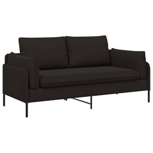 vidaXL Canapea cu 2 locuri 2-Locuri Negru 188 x 81 x 89 cm Catifea