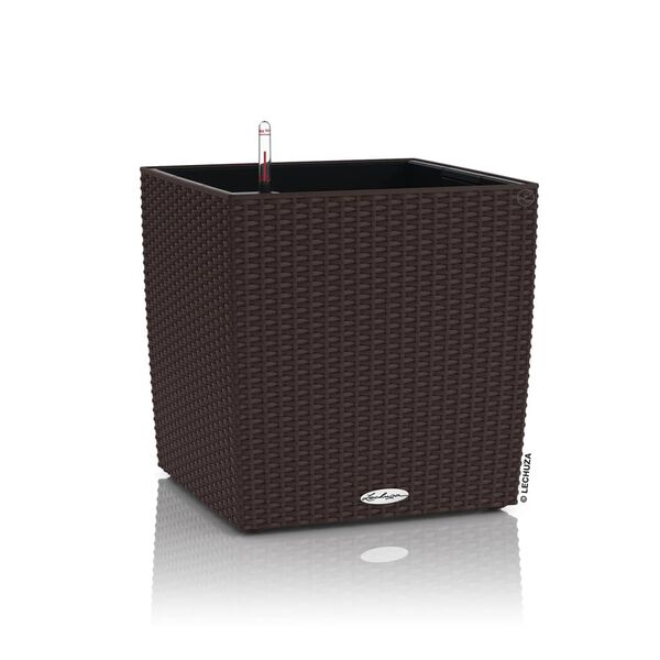 LECHUZA Jardinieră "CUBE Cottage 30 ALL-IN-ONE", mocha
