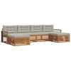 vidaXL Set de canapele de exterior 6 buc. Gri natural și deschis
