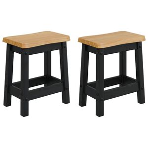 vidaXL Scaun de bar EKAI 2 buc. Negru 40 x 29 x 45,5 cm