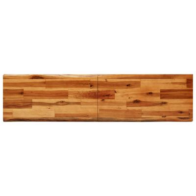 vidaXL Bancă cu margini naturale 140 cm, lemn masiv de acacia
