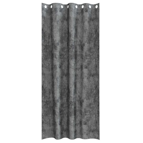 vidaXL Cortine din catifea cu perdele 2 pcs Gri 245 x 140 cm Catifea