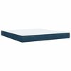 vidaXL Pat box spring cu saltea, albastru, 180x200 cm, catifea
