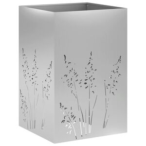 vidaXL Vază pentru Grădină Argintiu 50 x 50 x 75 cm Oțel Galvanizat