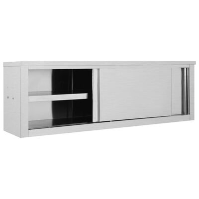 vidaXL Dulap perete bucătărie uși glisante 150x40x50cm oțel inoxidabil