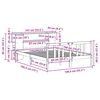 vidaXL Pat cu bibliotecă fără saltea, 135x190 cm, lemn masiv de pin