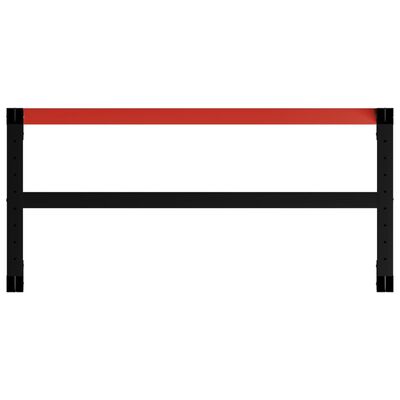 vidaXL Cadru metalic banc de lucru, 120x57x79 cm, negru și roșu