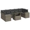 vidaXL Set canapele de grădină cu perne, 8 piese, gri, poliratan
