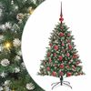 vidaXL Brad de Crăciun artificial Verde 120 cm PVC și Plastic și Oțel