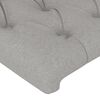 vidaXL Pat box spring cu saltea, gri deschis, 200x200 cm, textil