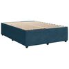 vidaXL Pat box spring cu saltea, albastru, 140x190 cm, catifea