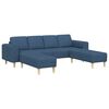 vidaXL Canapea pentru living 3 buc. albastru Poliester
