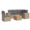 vidaXL Set canapele de grădină cu perne, 6 piese, bej, poliratan