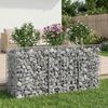 vidaXL Pat ridicat din gabion Argintiu 150 x 50 x 80 cm