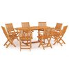 vidaXL Set mobilier de grădină, 9 piese, lemn masiv de tec