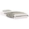 vidaXL Cadru de pat Alb 80 x 220 cm Lemn de pin masiv
