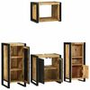 vidaXL Set de mobilier pentru baie 4 pcs Maro Lemn recuperat masiv